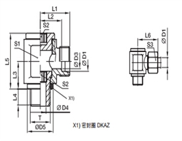 DSVW-M 低壓鉸接式接頭-公制螺紋金屬密封、PARKER卡套接頭、parker球閥