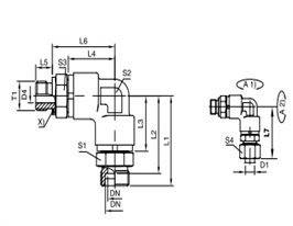 DG 208-R 90°滾珠軸承雙旋轉(zhuǎn)接頭、PARKER接頭、PARKER卡套接頭