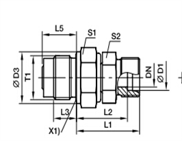 DVGE-M 端直通滑動軸承旋轉(zhuǎn)接頭、PARKER卡套接頭parker球閥