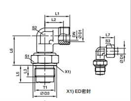 DVWE-R 90°滑動軸承旋轉(zhuǎn)接頭、PARKER接頭、PARKER卡套接頭