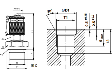 測(cè)壓接頭 EMA3 外螺紋測(cè)試點(diǎn)接頭 - 連接螺紋M16x2、PARKER卡套接頭、PARKER接頭