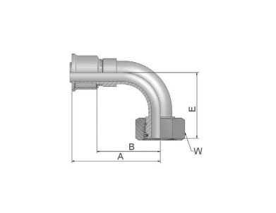 Parker膠管派克膠管接頭26系列1CF26公制24°錐內(nèi)螺紋帶O形圈 輕系列 90°接頭、parker球閥、PARKER接頭