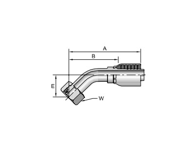 Parker膠管派克膠管接頭43系列1CE43公制24°錐內(nèi)螺紋帶O形圈 輕系列 45°接頭、parker球閥、PARKER接頭